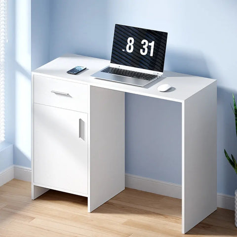 Artiss Computer Desk Drawer Cabinet White 100CM Chez Guru
