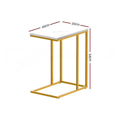 Artiss Coffee Table Side Table Marble Effect Emma Chez Guru