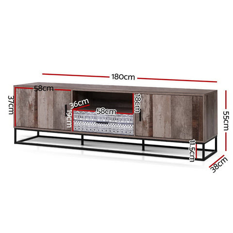 Artiss TV Cabinet Entertainment Unit 180cm Industrial Chez Guru