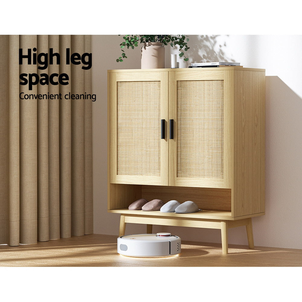 Artiss Shoe Rack Cabinet Rattan 5-tier 20 Pairs Dani Chez Guru