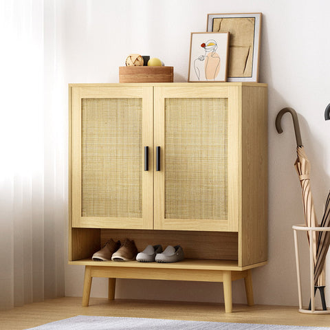 Artiss Shoe Rack Cabinet Rattan 5-tier 20 Pairs Dani Chez Guru