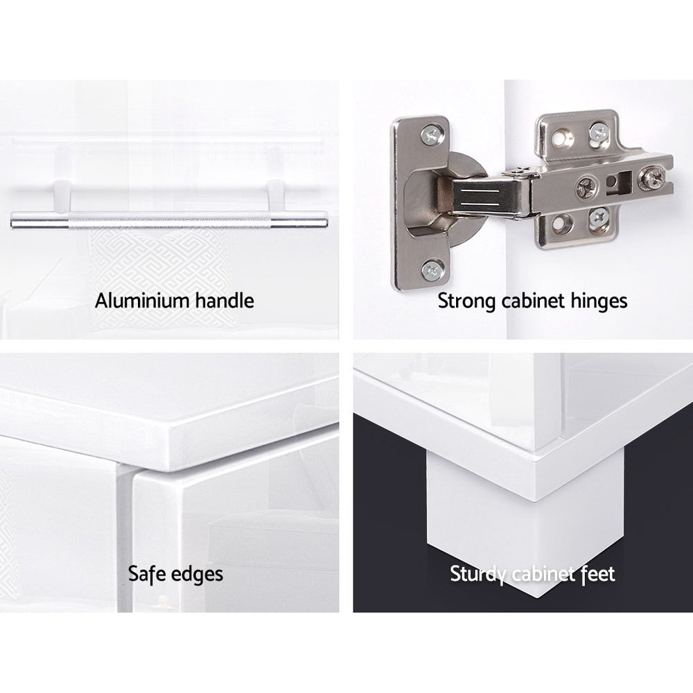 Artiss Buffet Sideboard High Gloss - White Chez Guru