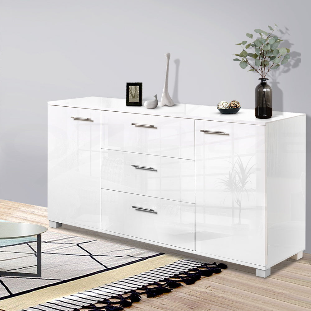 Artiss Buffet Sideboard High Gloss - White Chez Guru