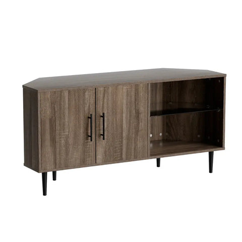 Artiss Corner Entertainment Unit Stand TV Cabinet Open Storage Shelf 120CM - Chez Guru