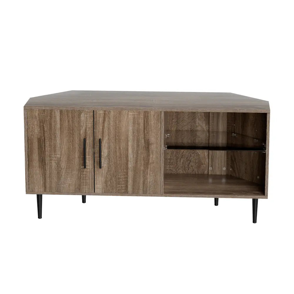 Artiss Corner Entertainment Unit Stand TV Cabinet Open Storage Shelf 120CM - Chez Guru