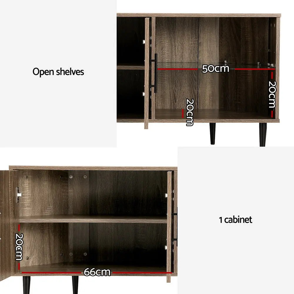 Artiss Corner Entertainment Unit Stand TV Cabinet Open Storage Shelf 120CM - Chez Guru