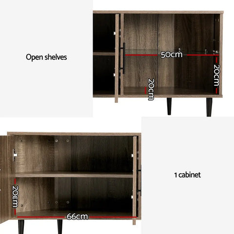 Artiss Corner Entertainment Unit Stand TV Cabinet Open Storage Shelf 120CM - Chez Guru