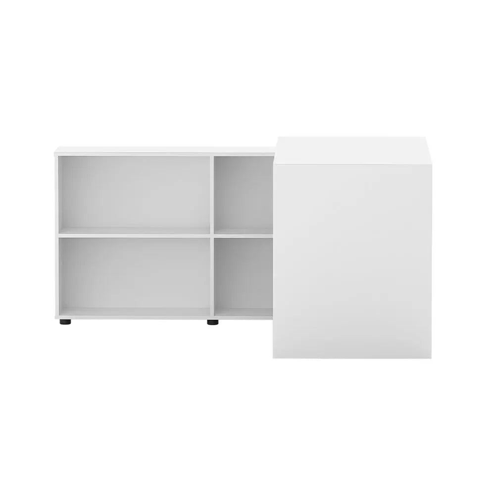 Artiss Computer Desk Bookshelf White 130CM Chez Guru