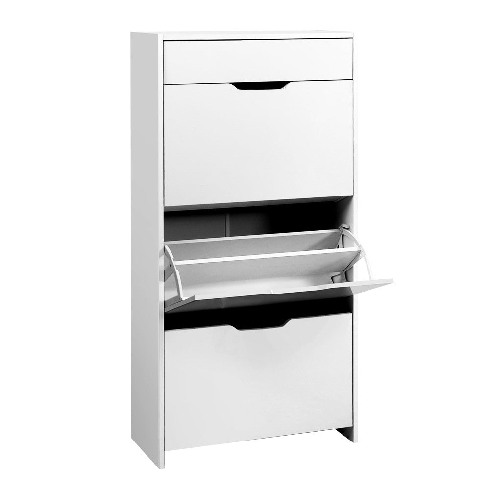 Artiss Shoe Rack Cabinet 24 Pairs White Luna Chez Guru