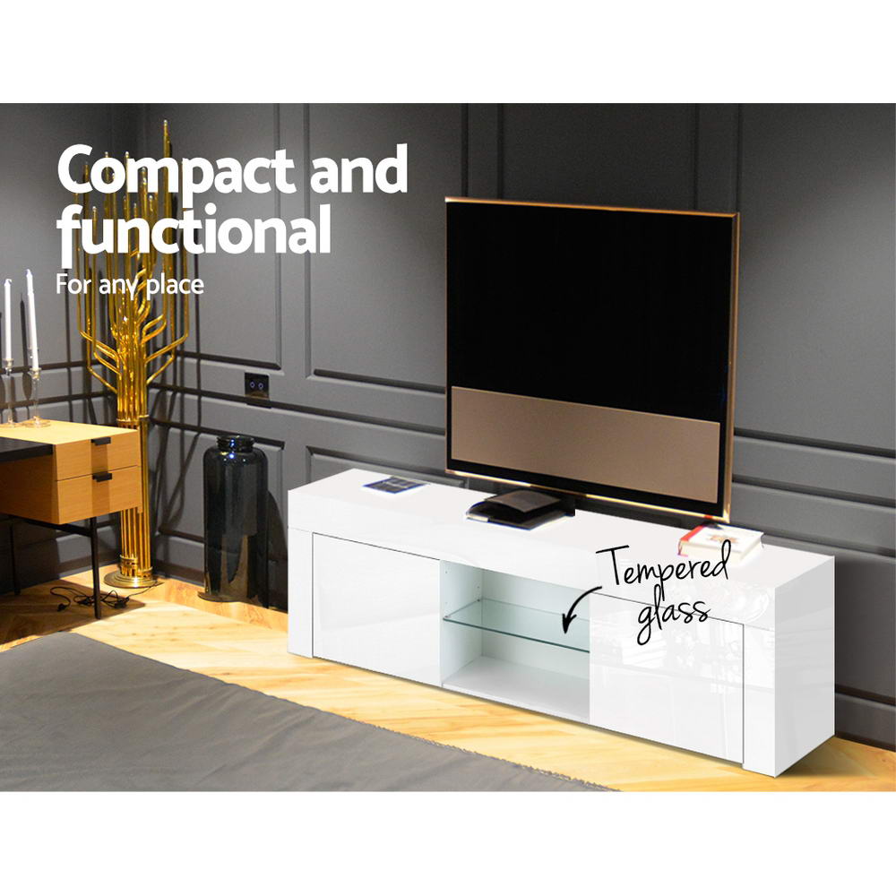 Artiss Entertainment Unit TV Cabinet 130cm White Ivan - Chez Guru