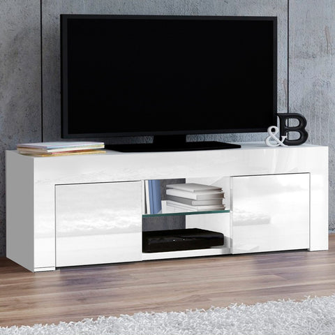 Artiss Entertainment Unit TV Cabinet 130cm White Ivan - Chez Guru