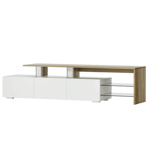 Artiss TV Cabinet Entertainment Unit 180cm Wood White James - Chez Guru