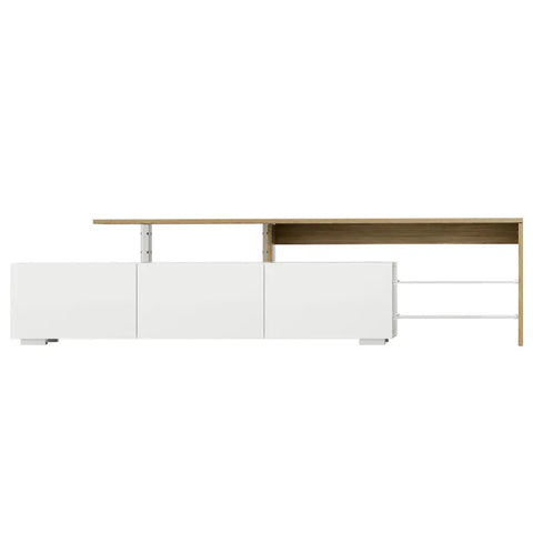 Artiss TV Cabinet Entertainment Unit 180cm Wood White James - Chez Guru