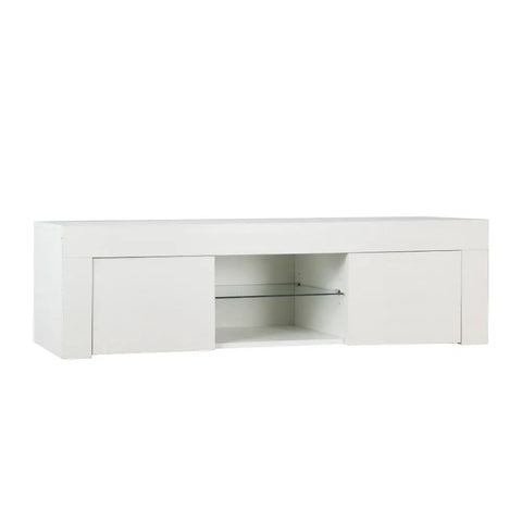 Artiss Entertainment Unit TV Cabinet LED 130cm White Angus - Chez Guru