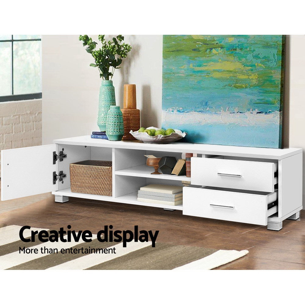 Artiss Entertainment Unit TV Cabinet 120cm White Dylan Chez Guru