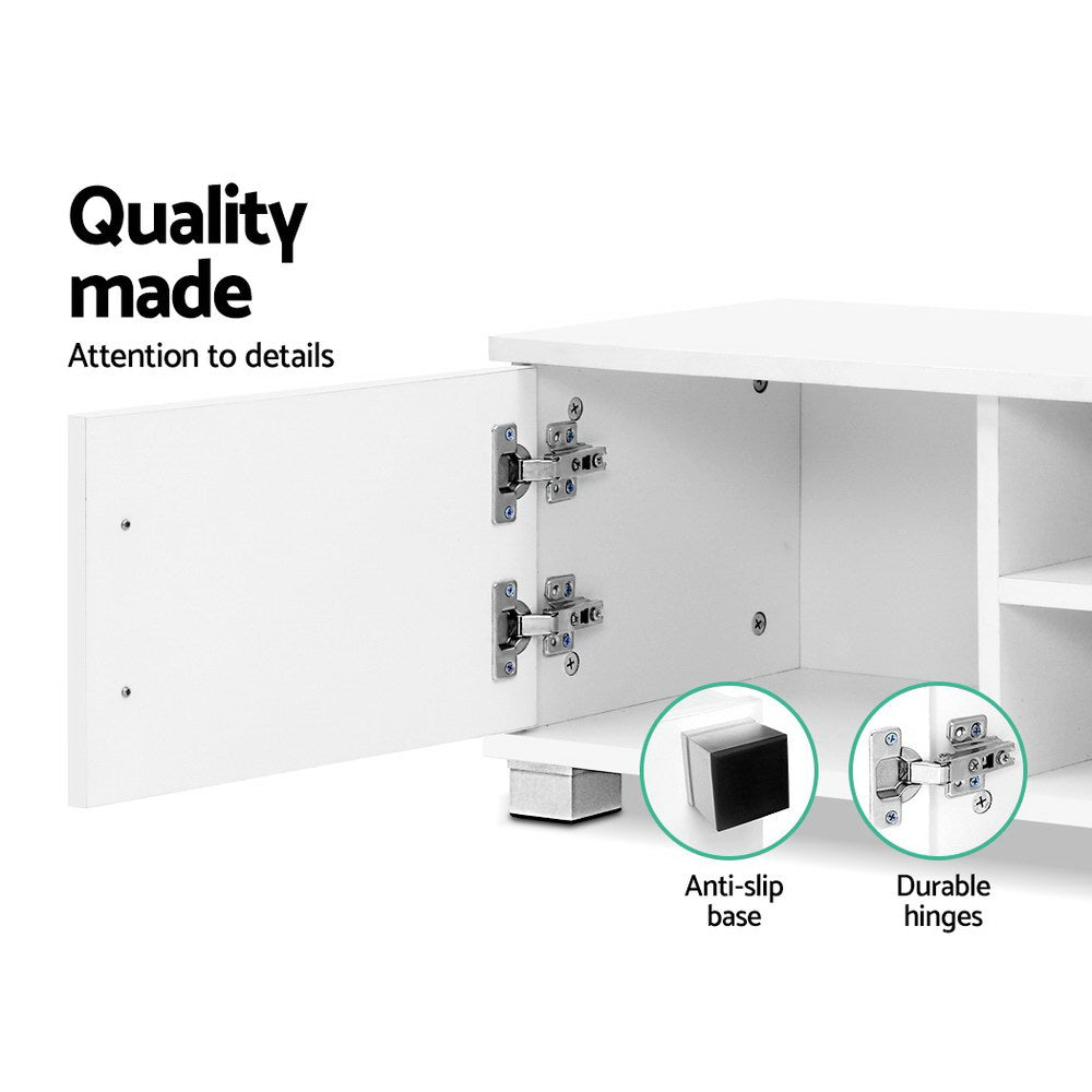 Artiss Entertainment Unit TV Cabinet 120cm White Dylan Chez Guru