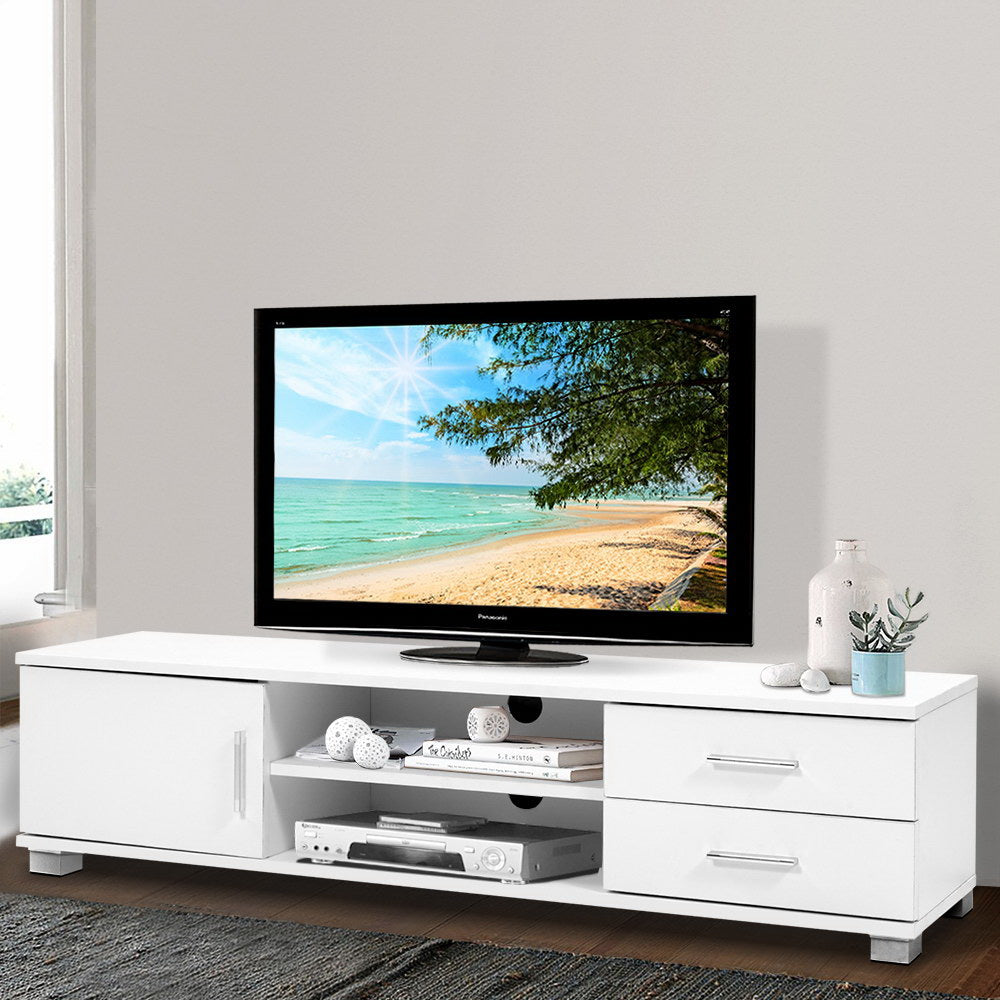 Artiss Entertainment Unit TV Cabinet 120cm White Dylan Chez Guru