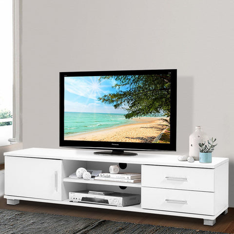 Artiss Entertainment Unit TV Cabinet 120cm White Dylan Chez Guru