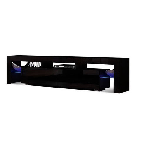 Artiss Entertainment Unit TV Cabinet LED 189cm Black Elo Chez Guru