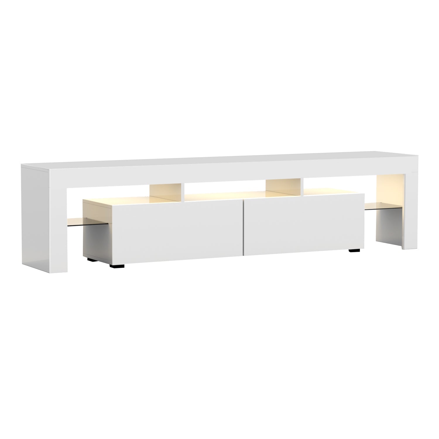 Artiss Entertainment Unit TV Cabinet LED 189cm White Elo Chez Guru