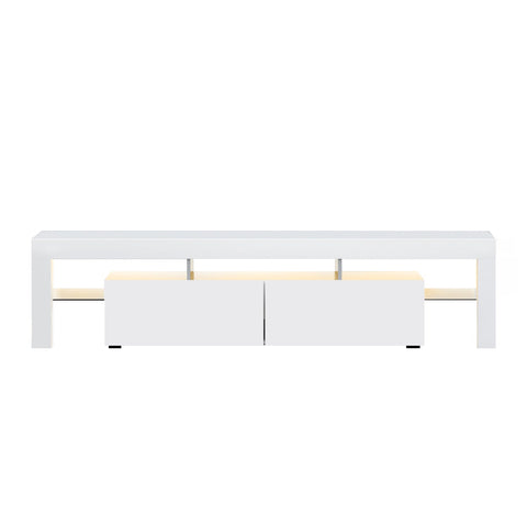 Artiss Entertainment Unit TV Cabinet LED 189cm White Elo Chez Guru