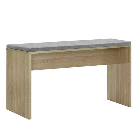 Artiss Dining Bench Upholstery Seat Wooden Chair Oak 90cm Chez Guru