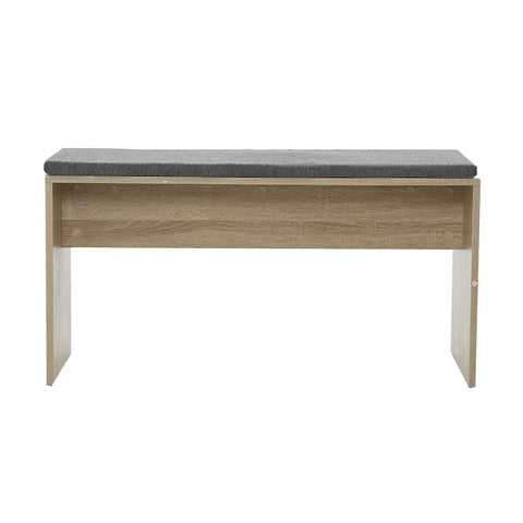 Artiss Dining Bench Upholstery Seat Wooden Chair Oak 90cm Chez Guru