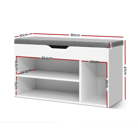 Artiss Shoe Rack Bench Shoe Cabinet White Allen Chez Guru