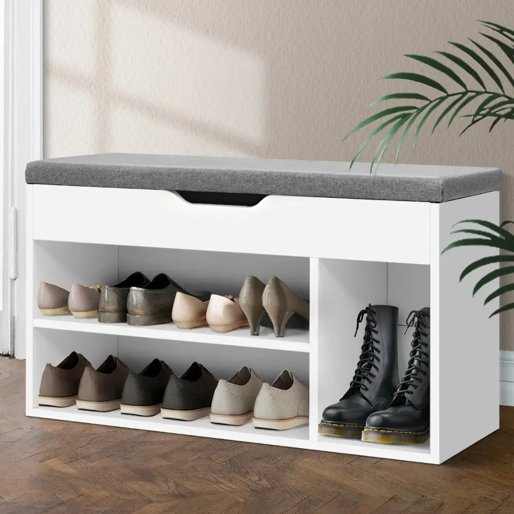 Artiss Shoe Rack Bench Shoe Cabinet White Allen Chez Guru