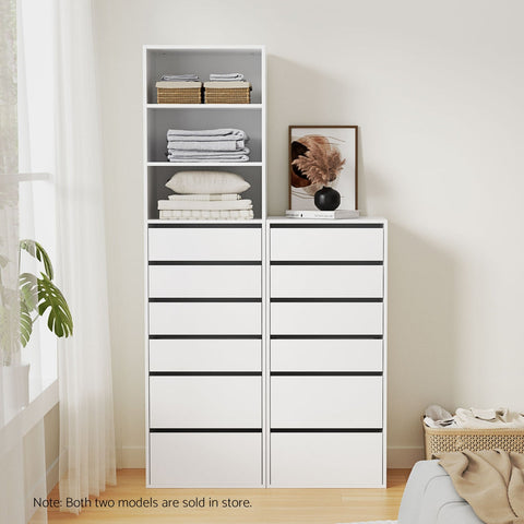 Artiss 6 Chest of Drawers Dresser Tallboy White Chez Guru
