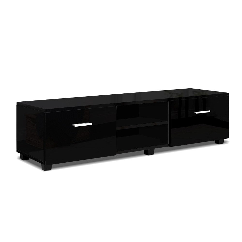 Artiss Entertainment Unit TV Cabinet 140cm Black Jim - Chez Guru