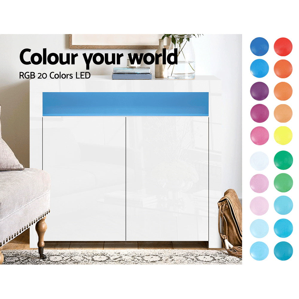 Artiss Buffet Sideboard LED - ARNO White Chez Guru