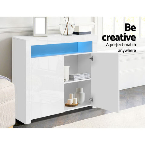 Artiss Buffet Sideboard LED - ARNO White Chez Guru