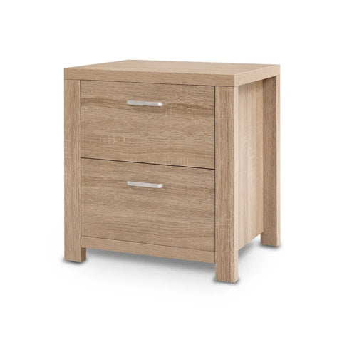 Artiss Bedside Table 2 Drawers - MAXI Pine - Chez Guru