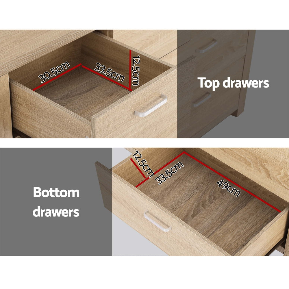 Artiss 7 Chest of Drawers - MAXI Pine Chez Guru