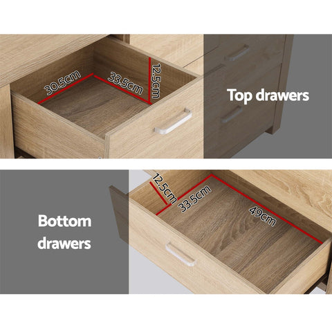 Artiss 7 Chest of Drawers - MAXI Pine Chez Guru