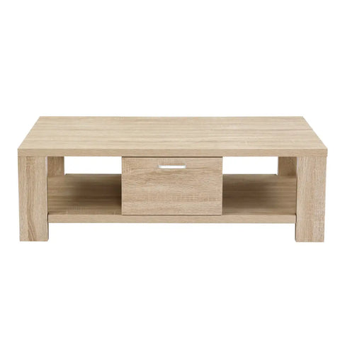 Artiss Coffee Table 1 Drawer Oak Maxi - Chez Guru