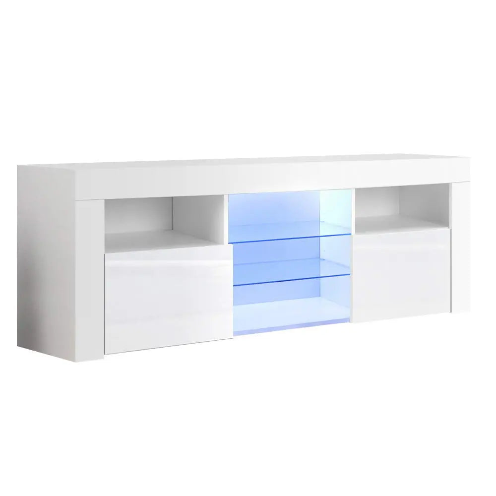 Artiss Entertainment Unit TV Cabinet LED 160cm White Bobi - Chez Guru
