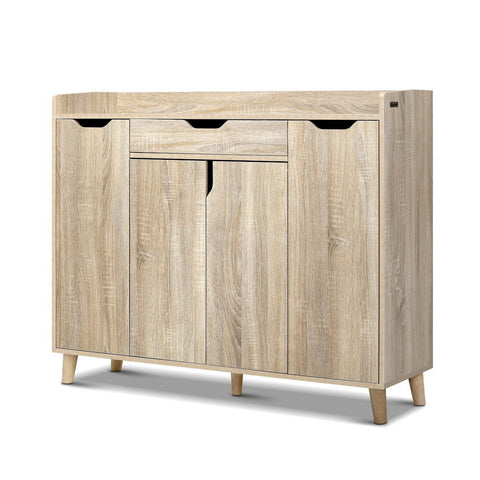 Artiss Shoe Rack Cabinet 26 Pairs Adjustable Pine Cissy Chez Guru