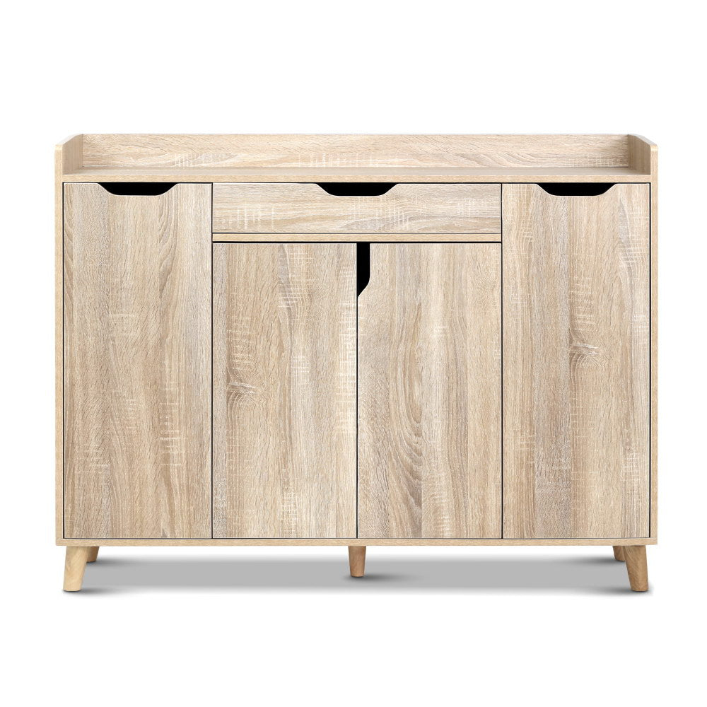 Artiss Shoe Rack Cabinet 26 Pairs Adjustable Pine Cissy Chez Guru
