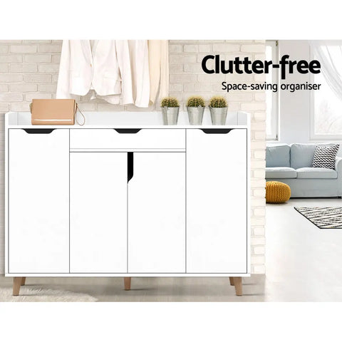 Artiss Shoe Rack Cabinet 26 Pairs Adjustable White Cissy Chez Guru