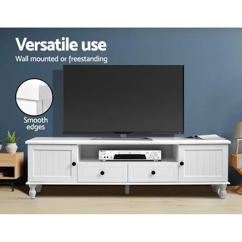 Artiss TV Cabinet Entertainment Unit 160cm White Kubi - Chez Guru
