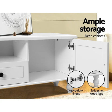 Artiss TV Cabinet Entertainment Unit 160cm White Kubi - Chez Guru