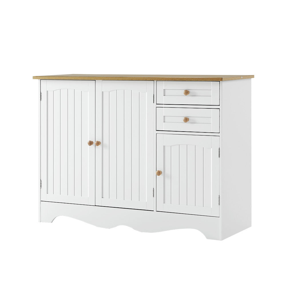 Artiss Buffet Sideboard 3 Doors - BERNE White Chez Guru