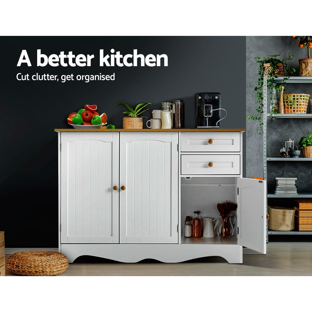 Artiss Buffet Sideboard 3 Doors - BERNE White Chez Guru