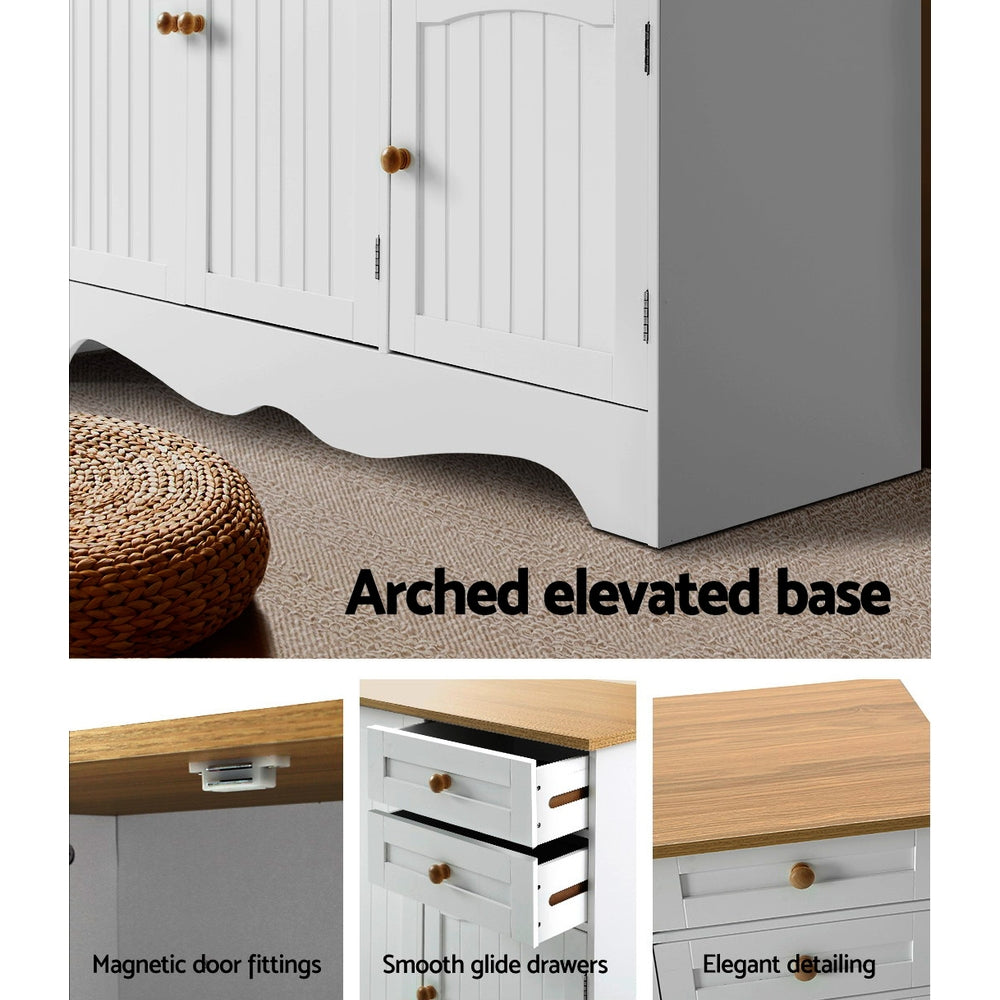 Artiss Buffet Sideboard 3 Doors - BERNE White Chez Guru