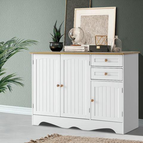Artiss Buffet Sideboard 3 Doors - BERNE White Chez Guru