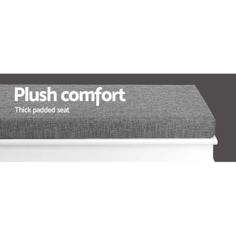 Artiss Shoe Rack Cabinet Bench 8 Pairs White Chez Guru