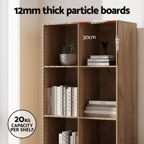 Artiss Bookshelf Bookcase 4 Tiers LEOR Walnut Chez Guru