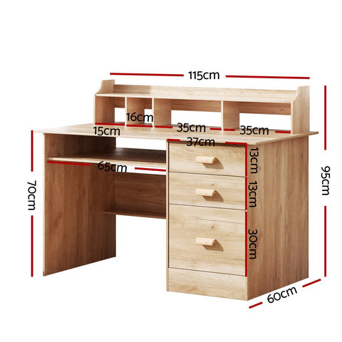 Artiss Computer Desk Office Study Desks Table Shelf Drawer Chez Guru
